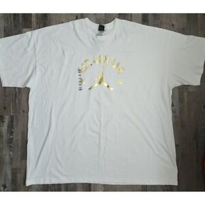 Jordan T-Shirt Mens 4XL White Gold 20th Anniversary 1985-2005 Jumpman 198353-100